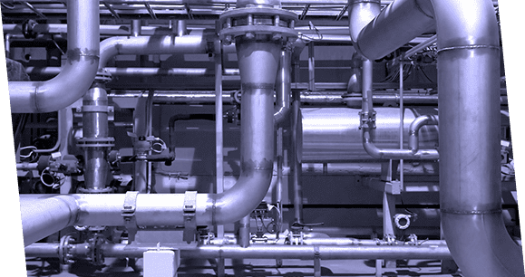 Chemical factory gas pipeline